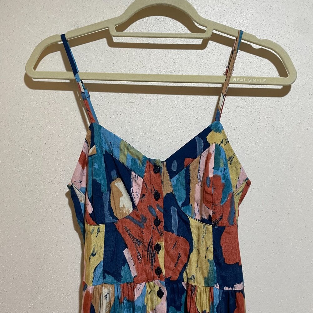 Rolla's Eve Painted Tulip Button Front Midi Dress - image 4